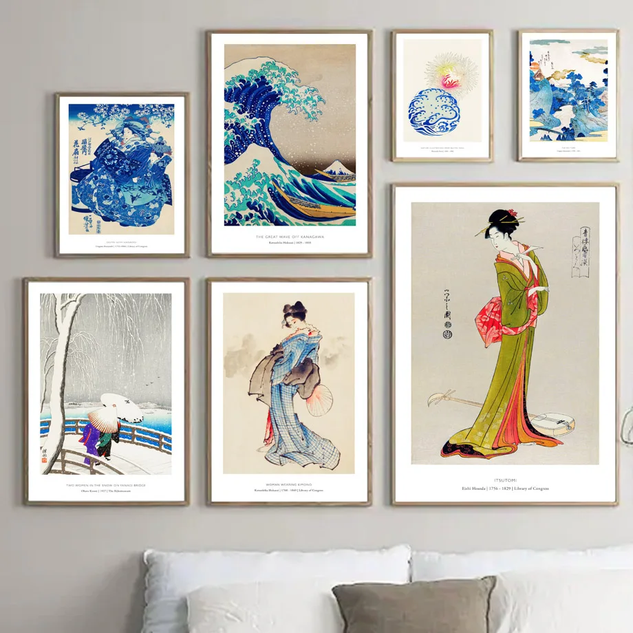 

Japanese Poster Picture for Home Abstract Nordic Wall Art Prints Home Room Decor Canvas Paintings Frameless Interior Decor