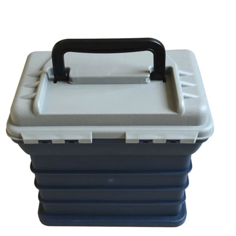 

Fishing Box Large Plastic with Handle Lure Hook Bait Storage Box Tackle Case Carp Organizer Fishing Tools 5 Layer PP+ABS box