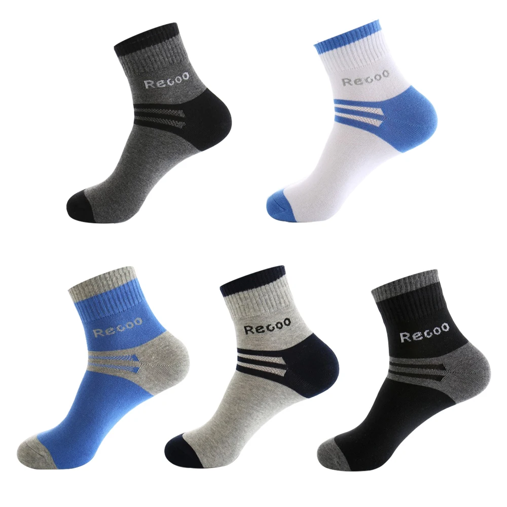 5 пар/набор Для мужчин носки хлопковые Спортивные Брендовые мужские Высокое