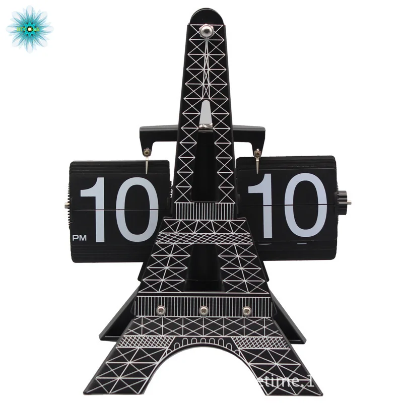Винтажные цифровые настольные часы в стиле ретро с откидывающейся страницей