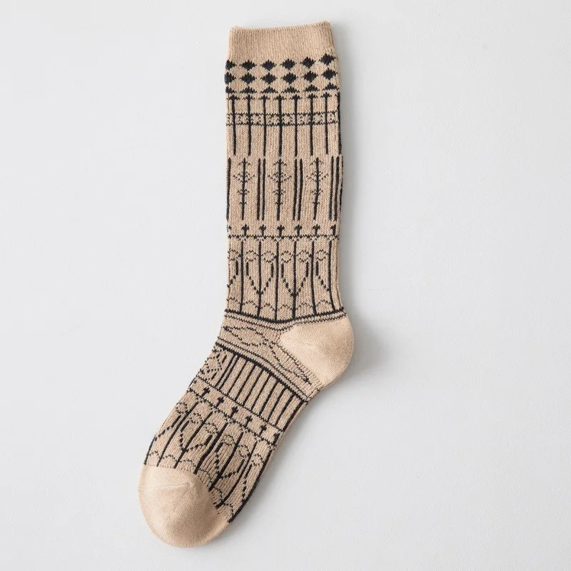 

Striped Women Sock British style Socks Ladies Unisex classic Plaid Casual Cotton Sox Girls Retro Autumn Trendy Skarpetki sokken