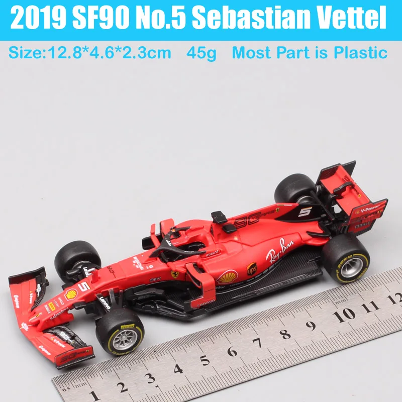 2019 SF90 No.5Vett Детские 1:43 весы BBurago Racer RB14 SF71H SF70H Kimi Raikkonen Себастиан Vettel литье под давлением № 3 модели автомобилей, игрушки - Цвет: 2019 SF90 No.5Vett