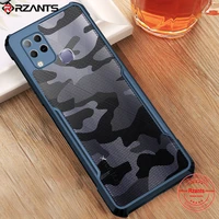 rzants for infinix hot 10s 10t infinix hot 10 play 10 lite case hard camouflage military design protection slim half clear cover