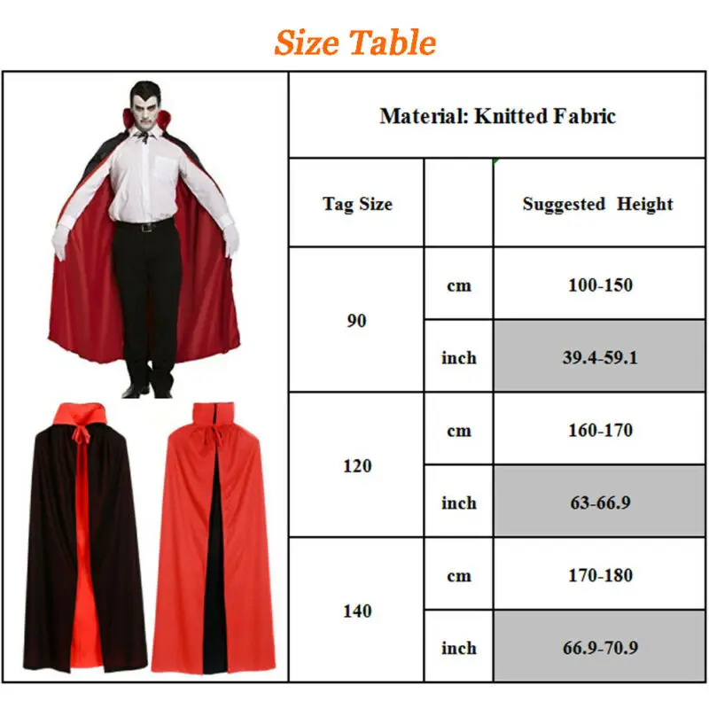 Autumn Halloween Decoration Clothing Unisex Adult Hooded Cape Long Black Red Costume Coat Cosplay Friends Gifts |