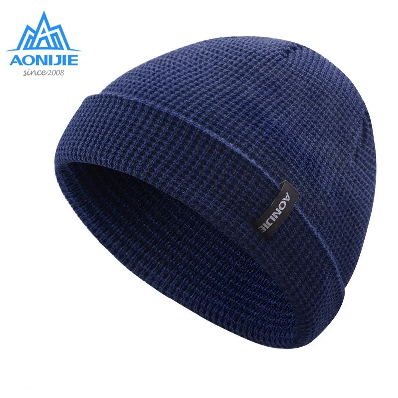 Спортивная шапка Aonijie зимняя теплая ветрозащитная вязаная Толстая унисекс для