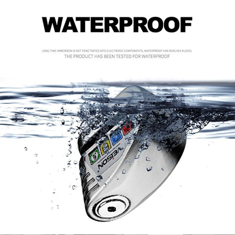 

DX8 Multifunction Motorcycle Bike Scooter Waterproof Anti-Theft Padlock Alarm Controllable Disc Brake Lock 130DB