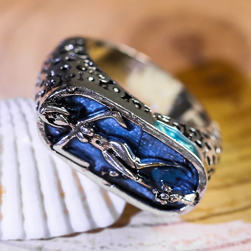 

Bohemia Personality Beauty Rings Vintage Bathtub Bathing Ring Punk Black Gothic Hollow Out Rings For Women Fashion Jewelry Gift