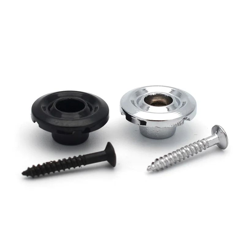 

4set Round Electric Bass Guitar String Retainers Tree Black Chrome for choose