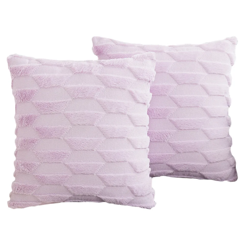 Inyahome Luxury Style Cushion Case Boho Decorative Throw Pillow Cover Pillow Shell for Sofa Bedroom Square Pink White Lilac Navy
