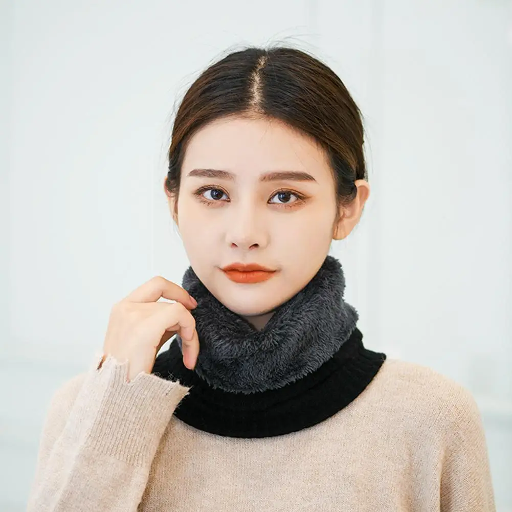 

Color Hooded Scarf Women's Neck Guard Collar Collar And Knitted Winter Autumn Warm Headgear Bib All-match Students Bib M3p2