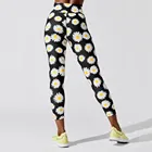 Леггинсы Спортивные Для женщин Фитнес Для женщин с принтом в виде подсолнухов Strethcy Фитнес леггинсы узкие спортивные штаны в стиле пэчворк Йога Брюки Лосины