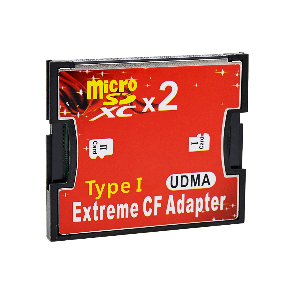 Адаптер CHIPAL с двумя слотами для карт MicroSD TF на CF Micro SD SDHC SDXC адаптер типа I UDMA
