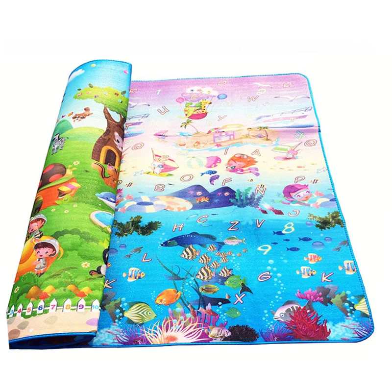 

Baby Cling Mat Sided Pattern Animal+Ocean 2*1.8m Baby Play Mat Baby Carpet Soft Floor Kids Baby Playmat Outdoor Carpet Child