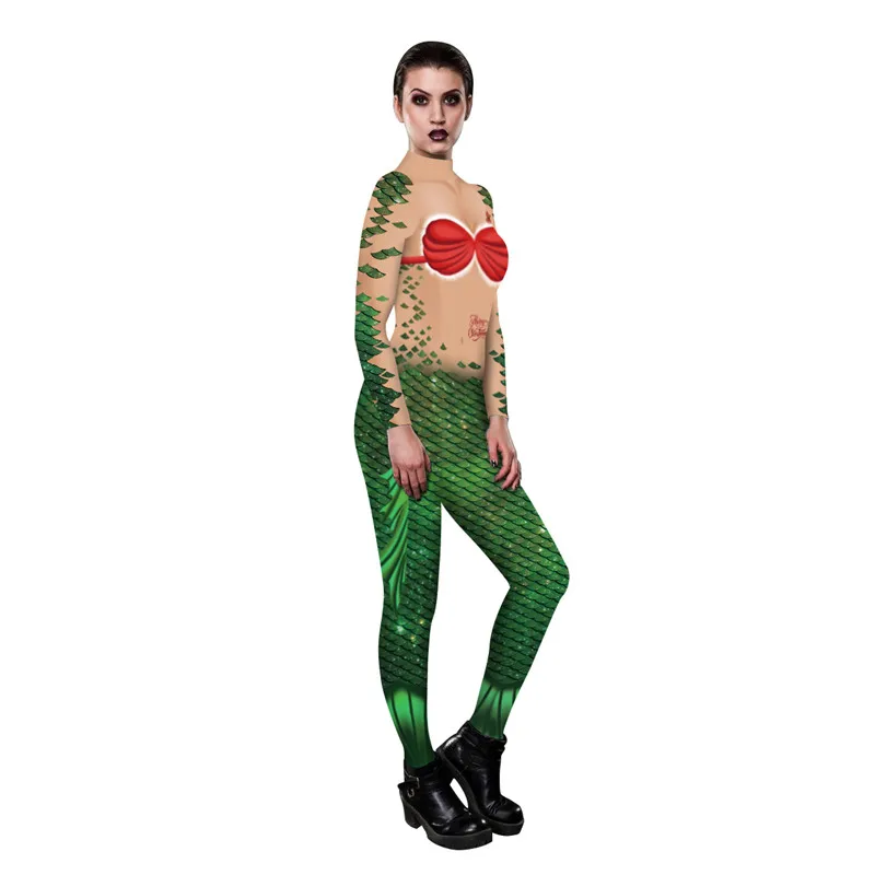 Новинка 2020 облегающий Рождественский комбинезон на молнии женские вечерние