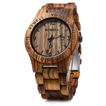 BEWELL Men Watch Luxury Brand Independent Design Watch Fashion Wooden Watch Bracelet Bamboo Watch Men' s Latest 2019 clock 086B