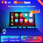 Автомагнитола для Renault Megane 3 2008-2014, Android, 2 Din, мультимедийный динамик, аудио, аксессуары, видеонаблюдение, стерео, 4G, Wi-Fi, DSP