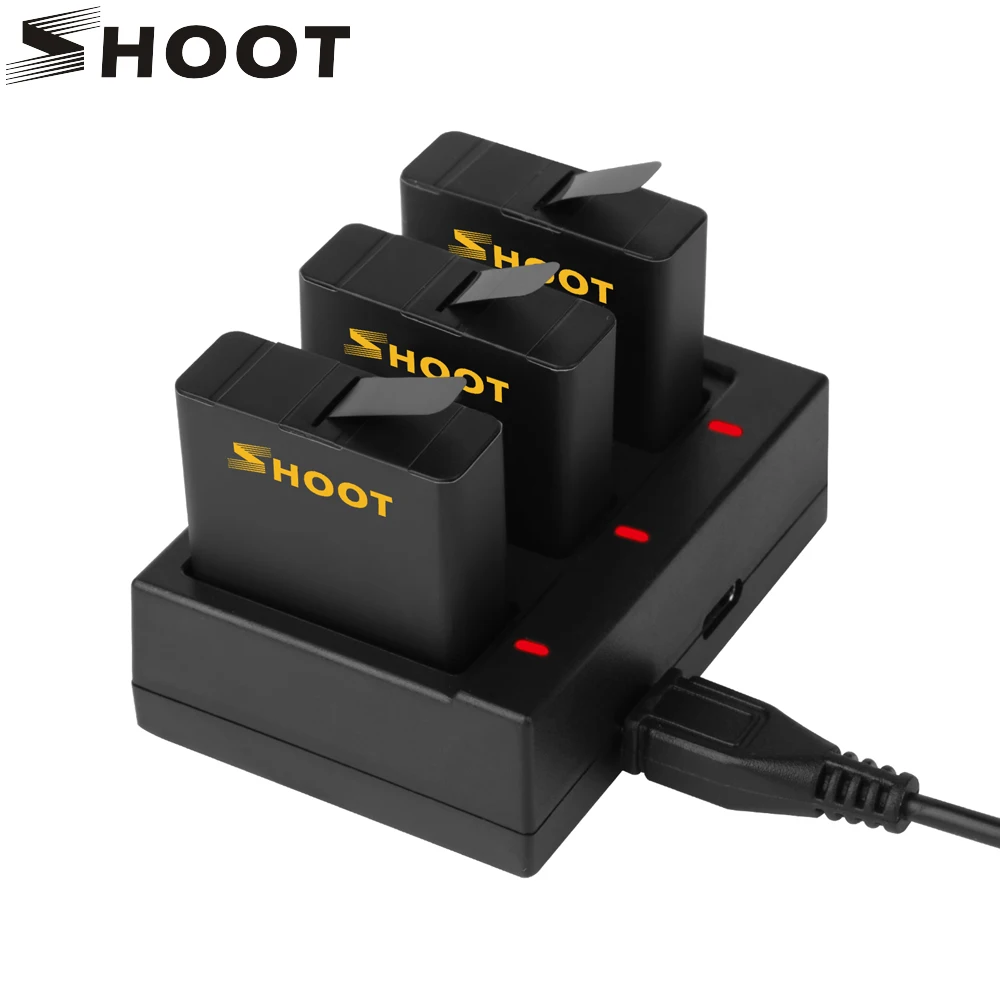 Съемка для GoPro Hero 8 7 5 черная батарея с USB зарядным устройством 6 экшн камеры