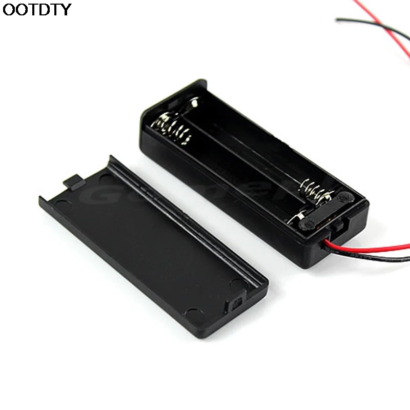 2 батареи AAA Коробка Чехол-держатель с проводами бок о батарейный блок