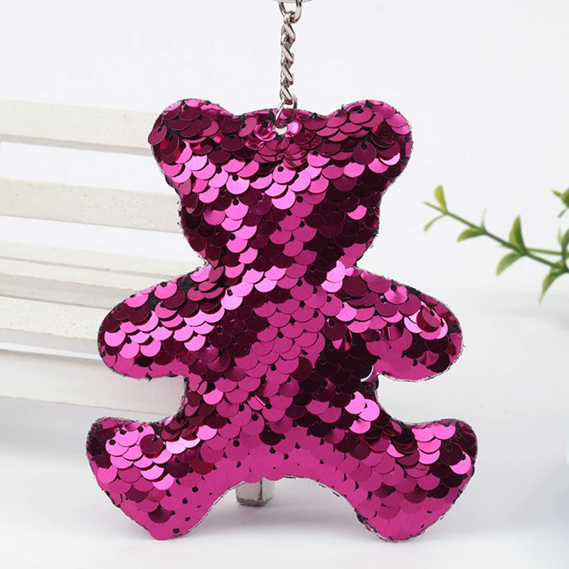 Прекрасный брелок с пайетками и медведем подвеска для детского душа подарки на