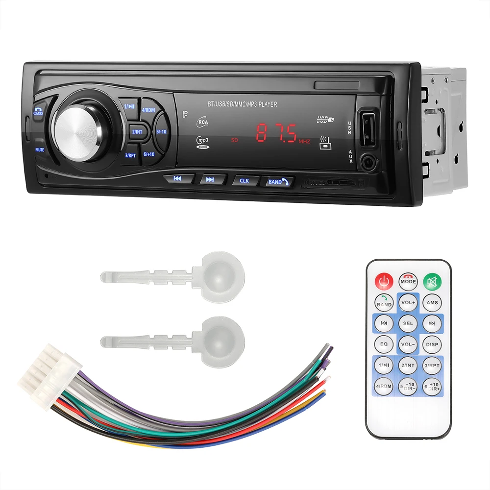 Автомагнитола 1DIN mp3-плеер FM Aux-вход приемник Bluetooth USB TF-карта дистанционное