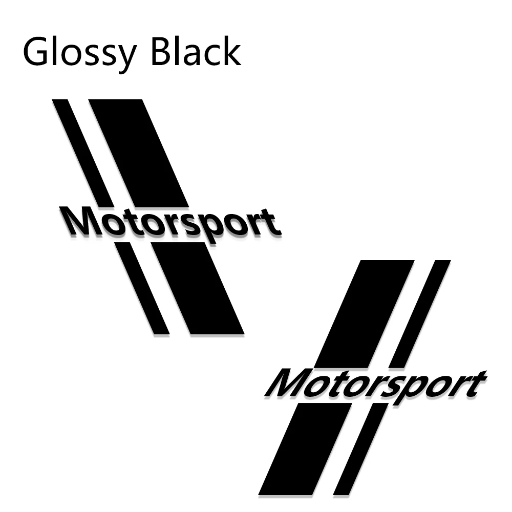 Glossy Black 2 шт., Автомобильные Боковые Полосатые наклейки, авто виниловые наклейки, смешные наклейки, тюнинг автомобилей, автомобилей, сделай сам, декоративные наклейки, стильные автомобильные аксессуары - Название цвета: Glossy Black