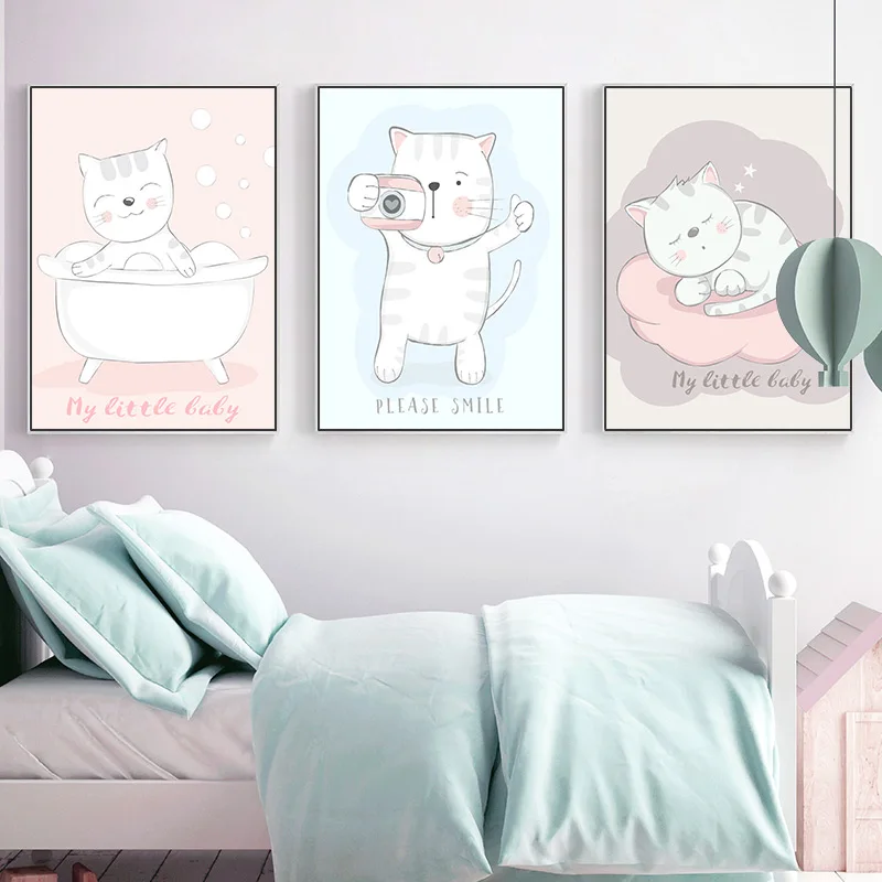 Мультяшное животное милая фотография настенное искусство декоративная роспись