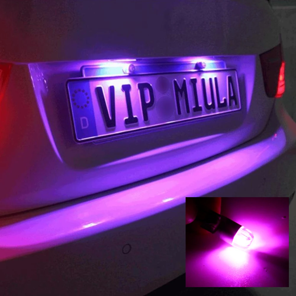 

10pcs Car Light T10 LED 2SMD 3030 Marker Lamp W5W WY5W 192 168 501 Tail interior Side Bulb Wedge Parking Dome Light Auto Styling