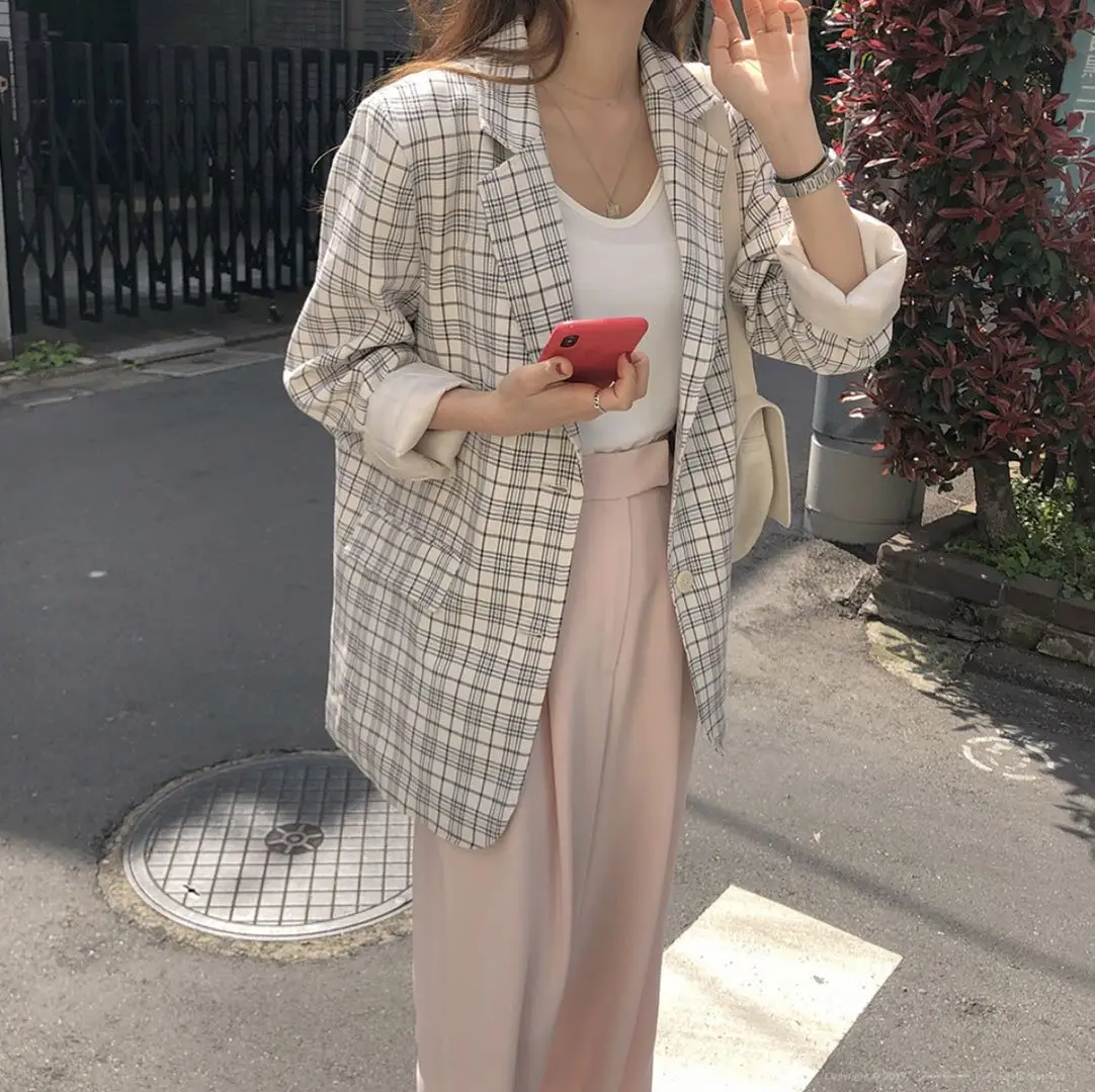 Весенние женские блейзеры тонкие однобортные пальто с длинным рукавом и