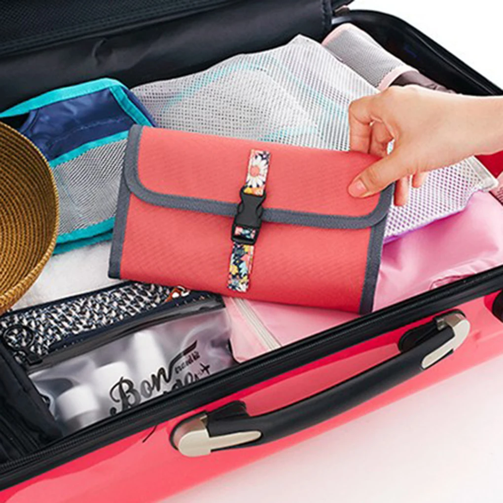 

Portable Hanging Travel Cosmetic Bag Women Foldable functional Makeup Case Organizer Storage Make Up Bag Toiletry Kit Wash Bags