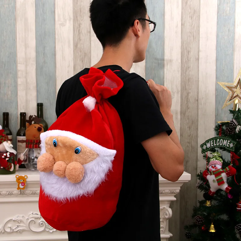 

1 шт. 50x37 см, новинка 2022, сумка для рождественского подарка для пожилых людей, большой рюкзак, Подарочная сумка для конфет, Высококачественная...