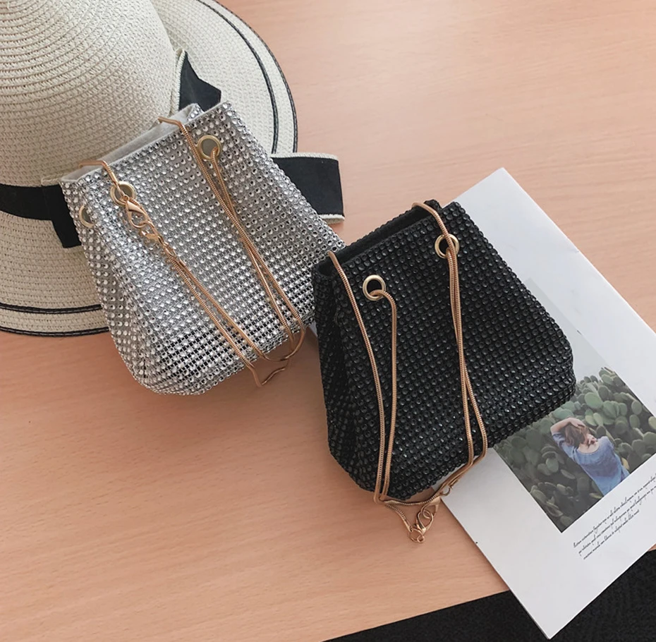 Клатч вечерняя сумка роскошная женская сумки на плечо с бриллиантами свадебная