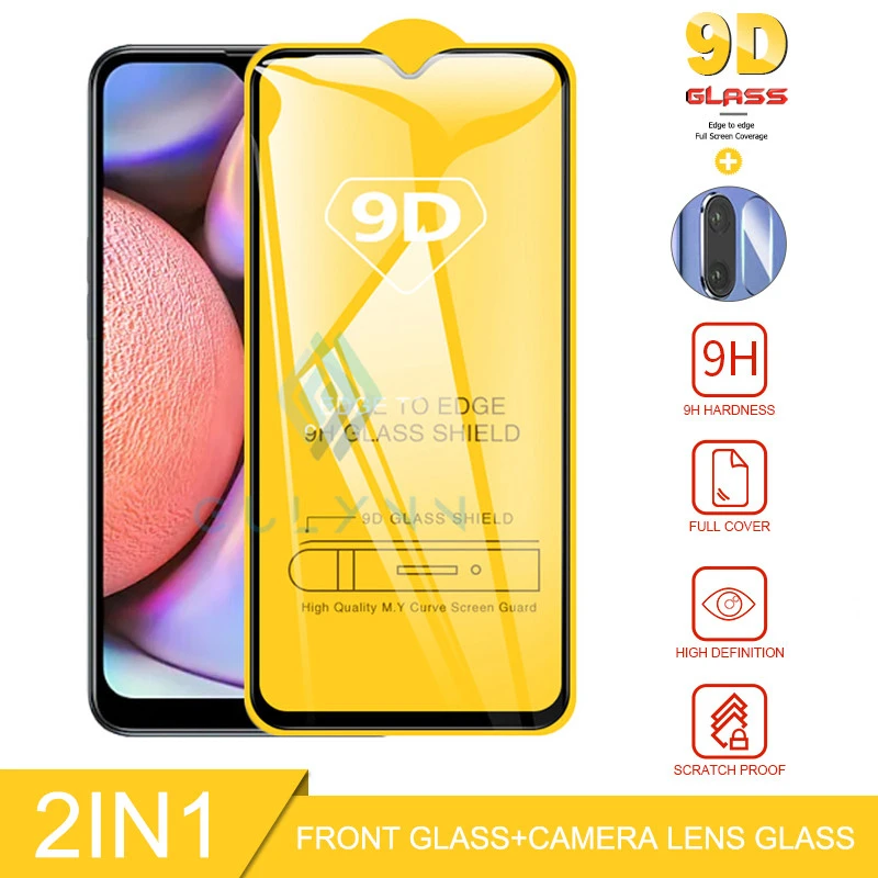 Защитное стекло 2в1 для Samsung Galaxy A10 A20S A30 A40 A50 A60 A70 S M30S 2019 защитная пленка|Защитные