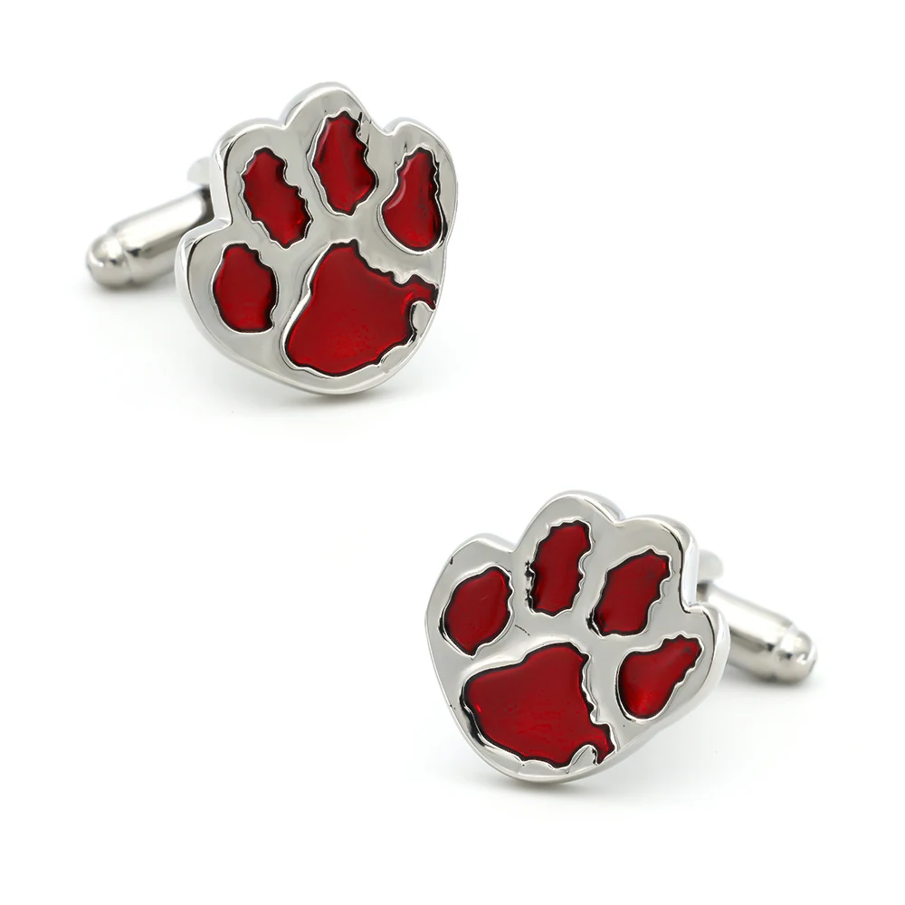 Запонки в виде медвежьих лап для мужчин запонки из качественной латуни с