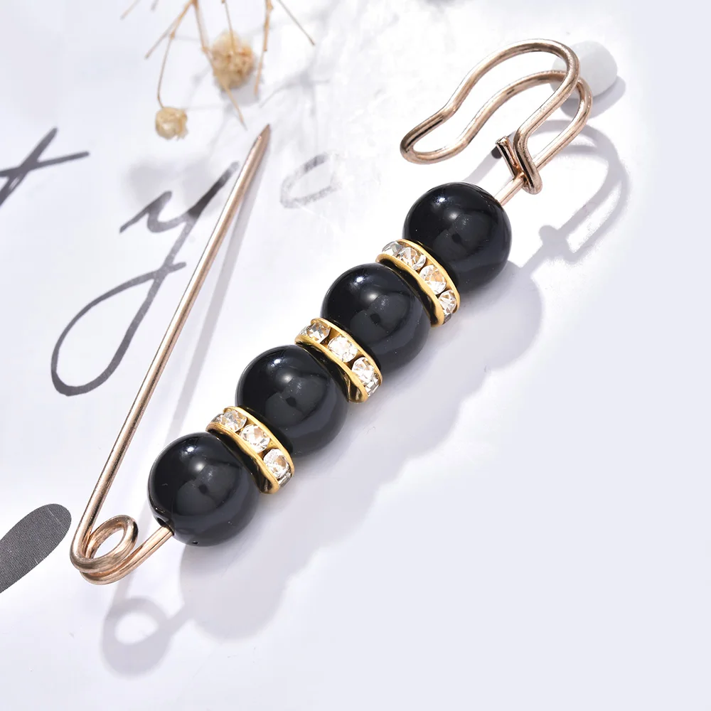 Брошь на талию для юбки с антибликовым покрытием Золотая брошь жемчугом бабочкой