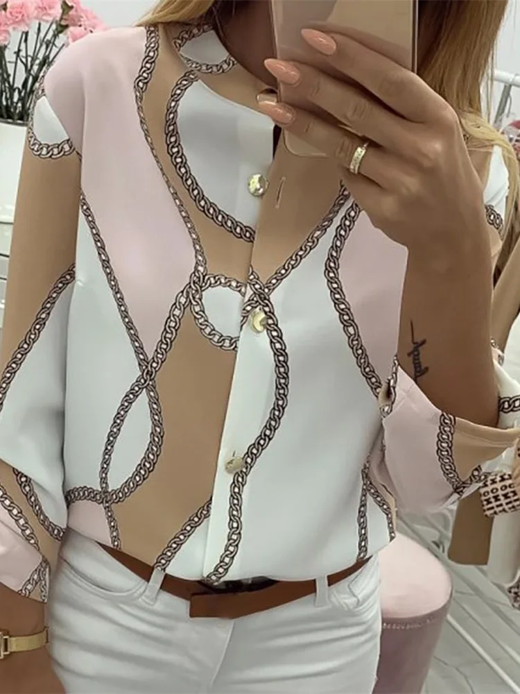 Женская Повседневная Блузка с v образным вырезом элегантная Базовая рубашка