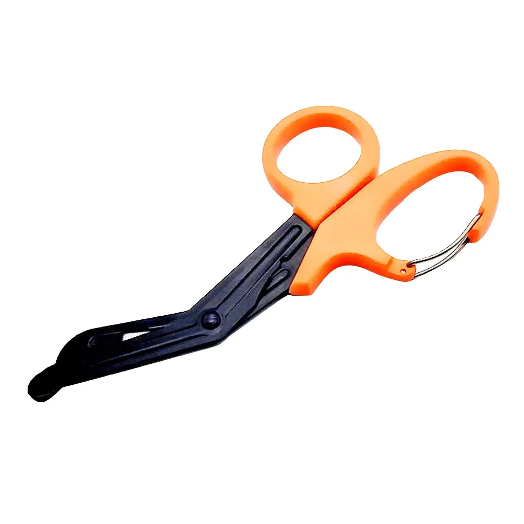 Survival medical Rescue Scissor trauma gauze emergency First Aid Shear with Fine Teeth Carabiner utility camping Outdoor Tool#p4 | Спорт и