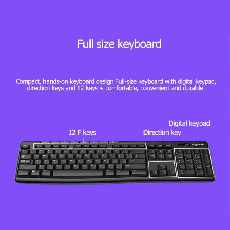 Мышь Logitech MK270 набор клавиатур беспроводная оптическая мышь 2 4G с восемью быстрыми