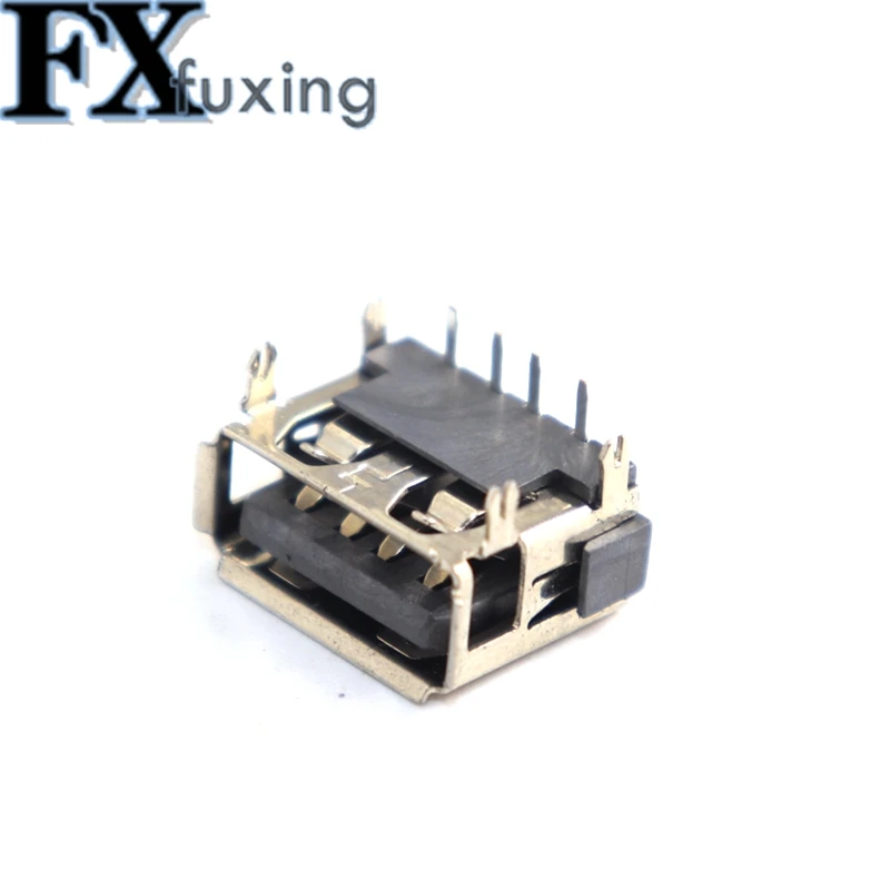 10pcs Laptop 2.0 USB Connector Jack Sockect Commonly Used 90 Degree AF Type 4 DIP Foot JACK Female Length=10MM Harpoon Feet |
