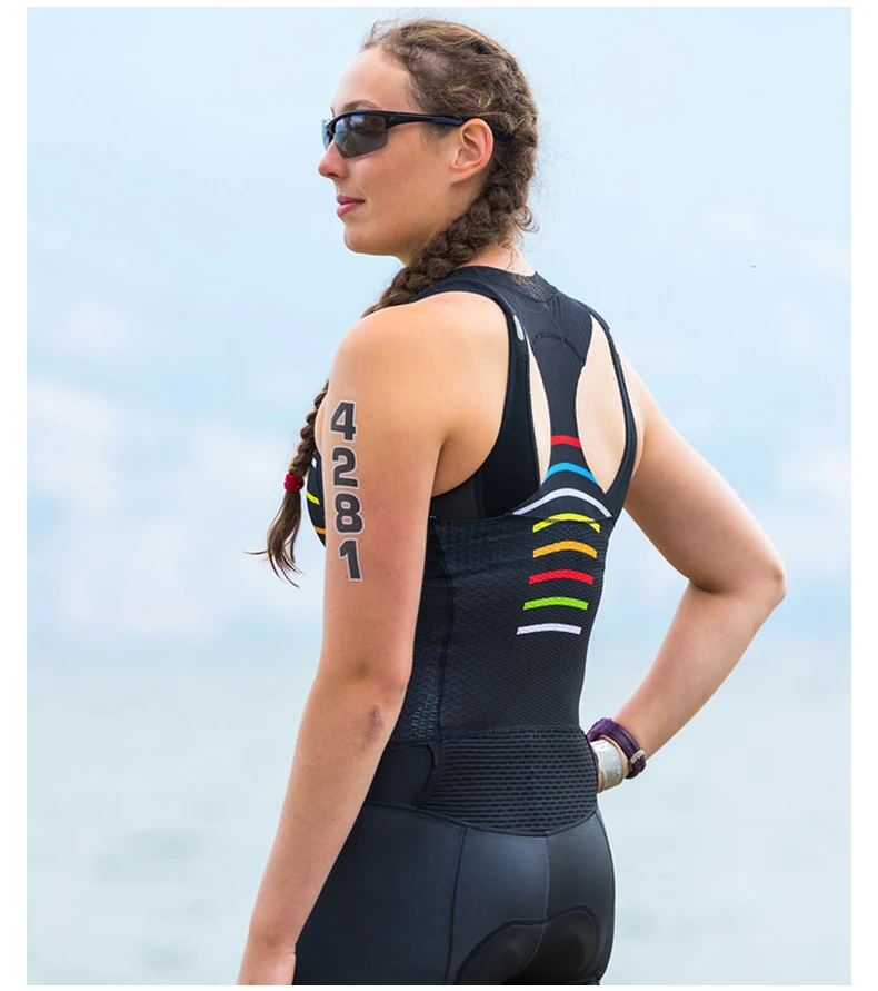 Женский велосипедный комбинезон для триатлона индивидуальный костюм плавания