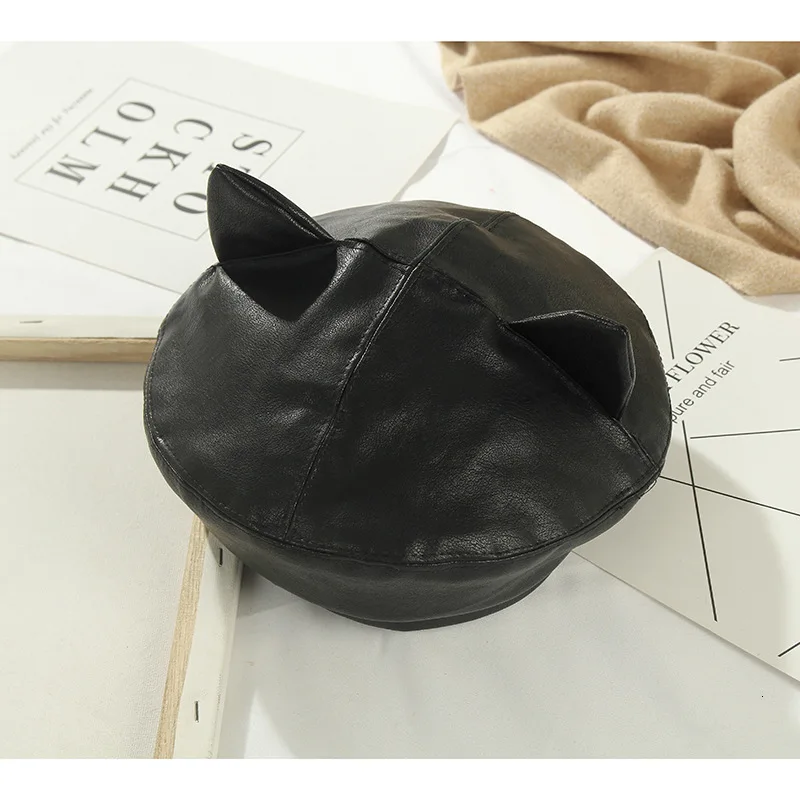 Японский берет с милыми кошачьими ушками для женщин и девочек Кепка из