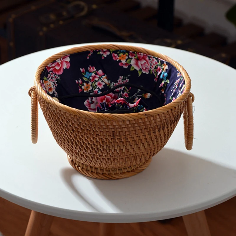 Вьетнамская корзина из ротанга плетеная для закусок и конфет ручной работы