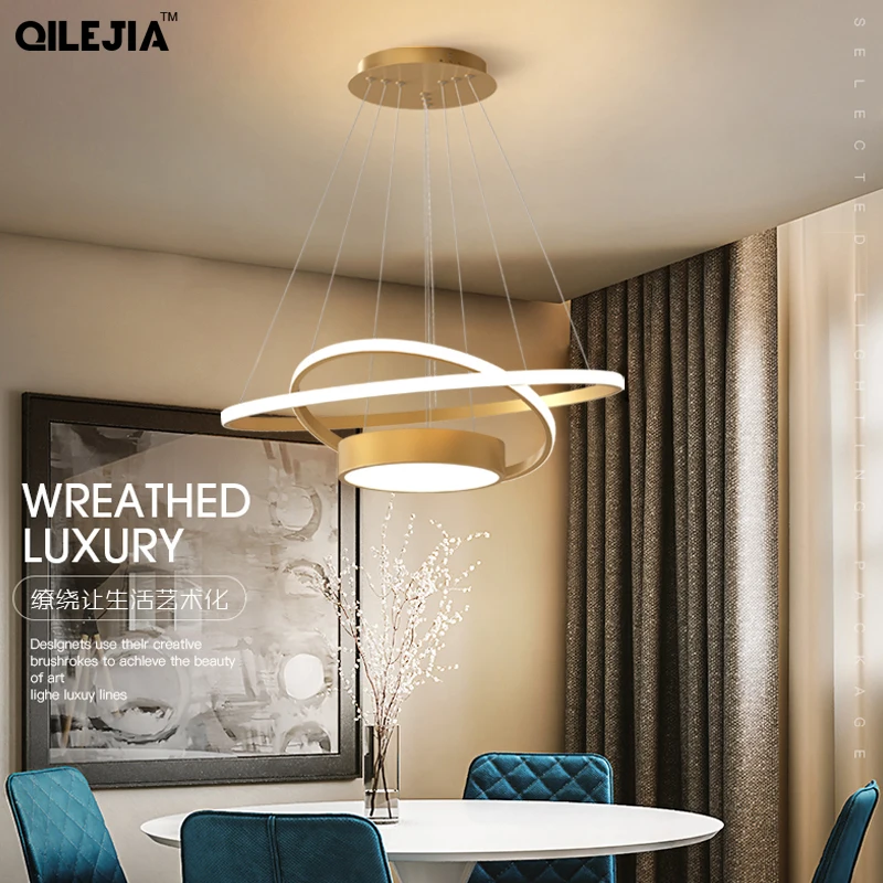 Современный светодиодный подвесной светильник для гостиной столовой кухни бара