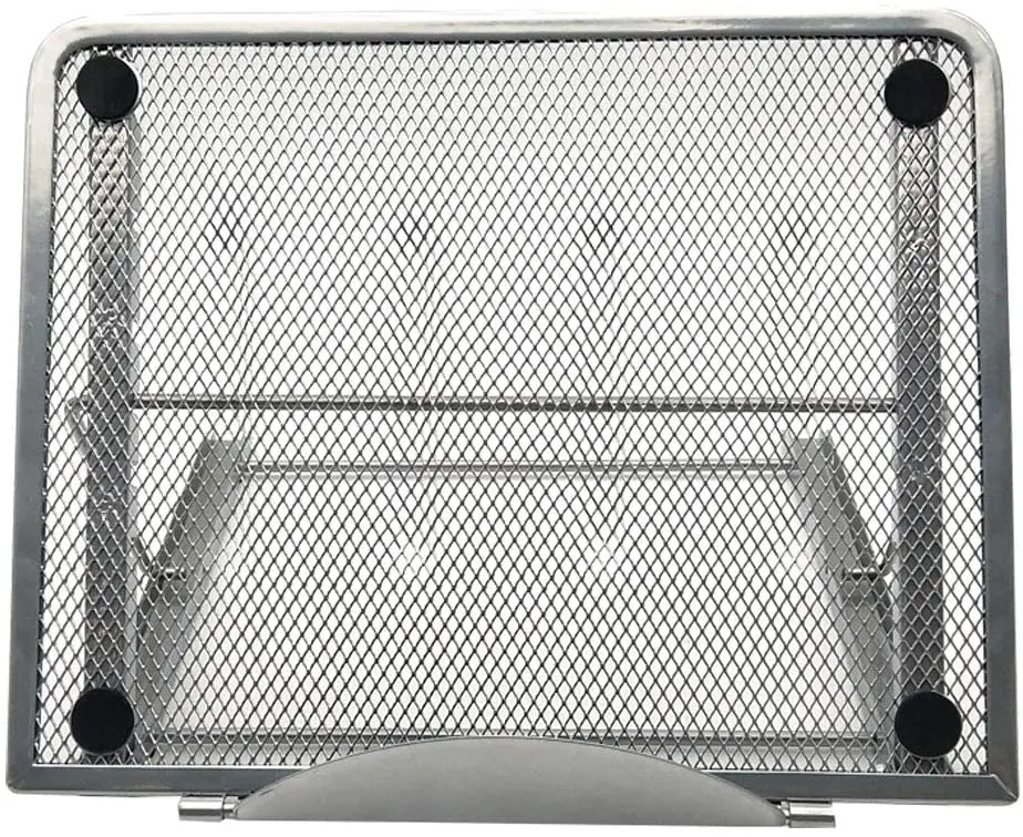 Metal Mesh Ventilated Adjustable Portable Laptop Stand for Laptop/Notebook/iPad/Tablet and More(Silver)