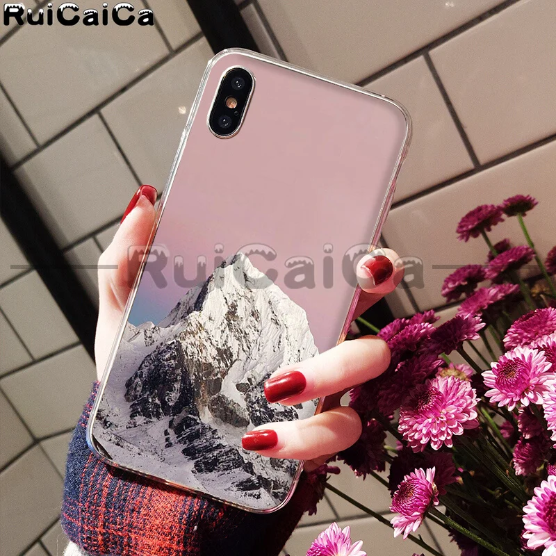 A13 RuiCaiCa зимний Снежный горный Sceneary Мягкий ТПУ чехол для телефона Apple iPhone 8 7 6 6S Plus X XS MAX 5 5S SE XR сотовые телефоны - Цвет: A13