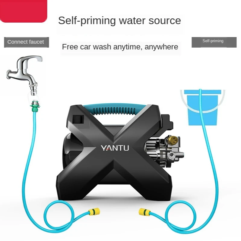 

Car washing machine high pressure water pump artifact home and commercial 220V portable car high power brush car washing machine