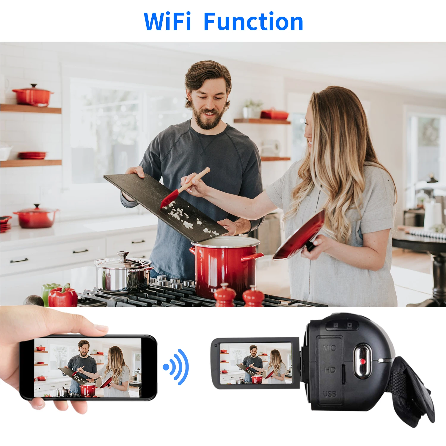 Видеокамера Цифровая камера 4K веб-камера ИК Ночное Видение UHD 56MP 16X цифровой зум