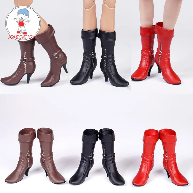

ASTOYS AS023 1/6 Scale Female red High heels women doll black boots for 12 Inch TBLeague girl toy HT Action Figures accessories