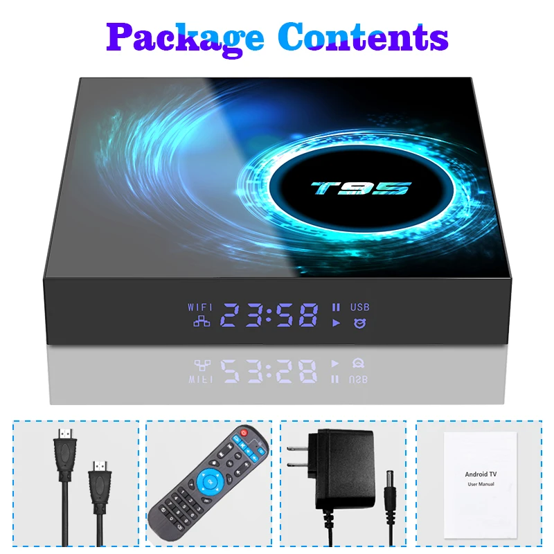 

Newest Tv Box 6K Ultra HD T95 Android10 4G 32G Allwinner H616 Quad-core Voice Control G21 Pro Air Mouse Remote Smart Tv Box