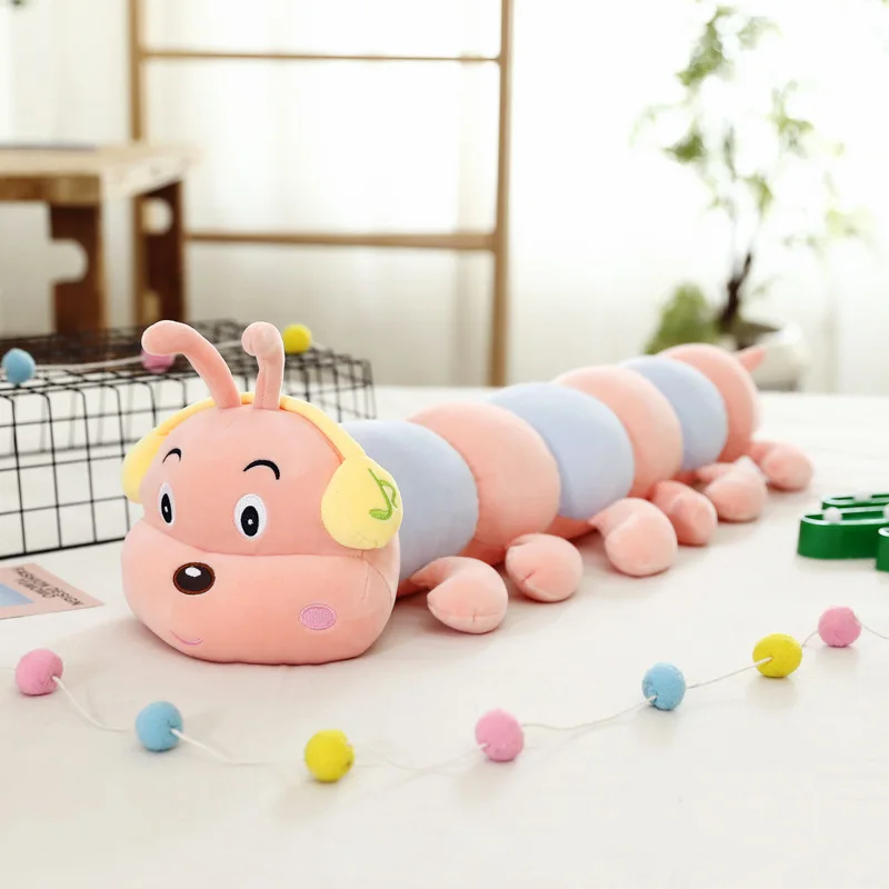 45/65/80 см красочные гусеница плюшевые детские игрушки мягкие объятия подушка