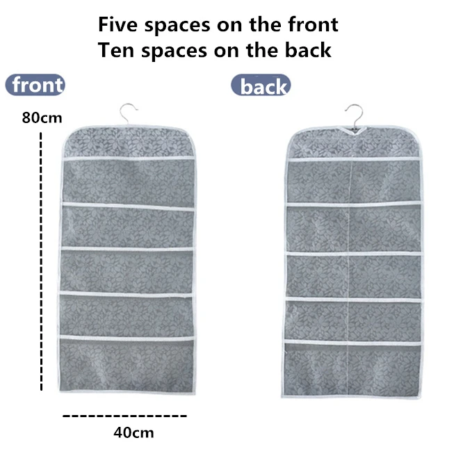 Двусторонняя 15 карманов подвесная сумка для хранения Органайзер гардероба в
